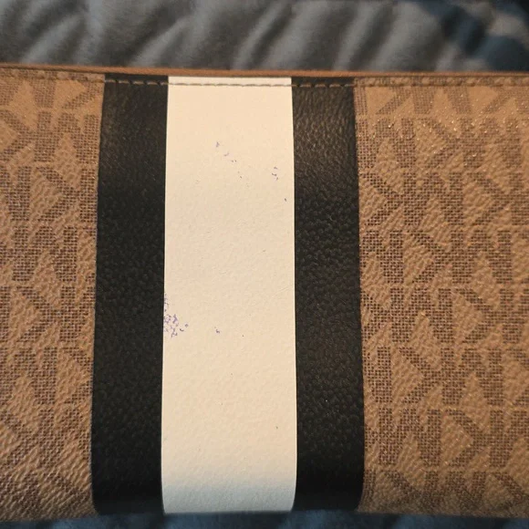 Michael Kors Tan and Black Logo Wristlet - Picture 3 of 7